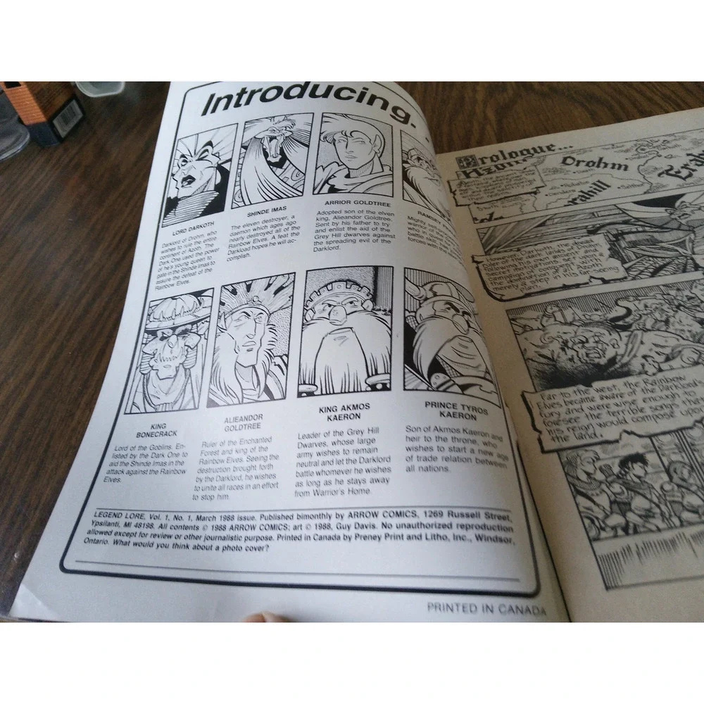 Legend Lore #1 March 1988 Arrow Comics